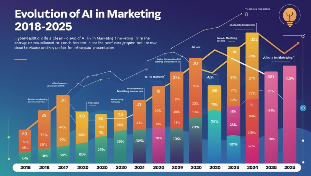 Hyper-realistic-chart-or-infographic-showing-evolution-of-the-use-of-AI-in-marketing-from-2018-to-2025-1024x579 IA no Marketing